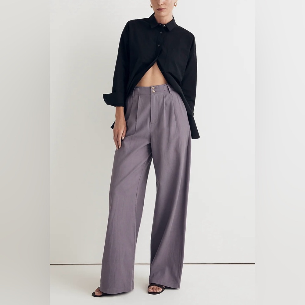 Madewell Wide Leg Pants in Dusty Lavender